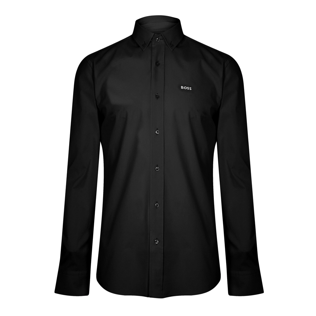 Hugo Boss Hank Poplin Shirt - Black 001